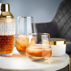 TOUCH OF GOLD long drink pohár aranyszegéllyel, 480 ml