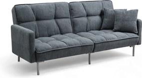 Kitalio háromszemélyes kanapé ágyneműtartóval - szürke