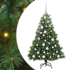 vidaXL Mű karácsonyfa 150 LED-del állvánnyal Zöld 120 cm PE és PVC
