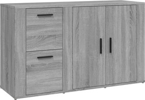 vidaXL szürke sonoma színű szerelt fa tálalószekrény 100x33x59,5 cm