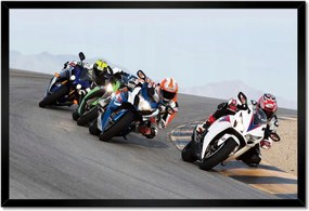 Poszterek keretben 60x40 Versenyzők Motorok Motorkerékpárok
