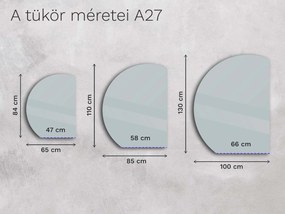 Atipikus tükör LED világítással A27 65x84