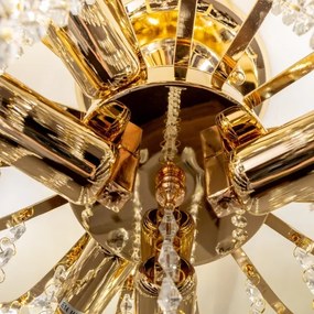 Brilagi - Felületre szerelhető csillár CRYSTAL 6xE14/60W/230V arany