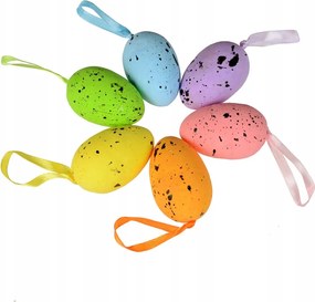 Pöttyös tojás medálokkal vegyes színek (6 db)