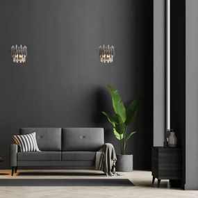 Fali kristály lámpa MADISON 2xE14/40W/230V króm