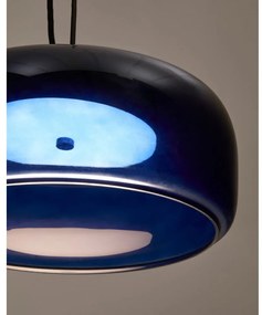Sötétkék LED függőlámpa üveg búrával ø 38 cm Reig – Kave Home