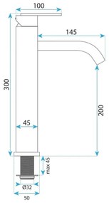 REA-B5510 - Mosdócsaptelep ONTARIO 30 cm nikkelezett