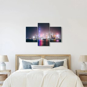Éjszakai Shanghai képe (90x60 cm)