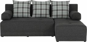 Sarokgarnitúra készlet, szürke melír / mintázott, jobb, MEXX