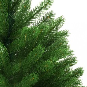 zöld megvilágított műkarácsonyfa gömb szettel 120 cm