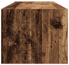antik fa színű szerelt fa TV-szekrény 100x31x25,5 cm