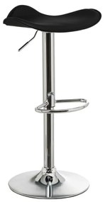 Fekete kárpitozott állítható magasságú bárszék szett 2 db-os (ülésmagasság 73 cm) – Casa Selección