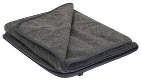 Sötétszürke merinói gyapjú takaró, 130 x 170 cm - Native Natural