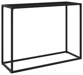 fekete edzett üveg tálalóasztal 100 x 35 x 75 cm
