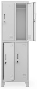 BHP munkaruhaszekrény szürke: BARTEK 2 Plus