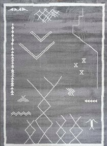 Exkluzív krémszürke Boho szőnyeg,finom puha sörtékkel 80x150cm