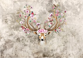 Fotótapéta flizelina Szarvas sakura virágokban harmónia és stílus 300x210 +ragasztó