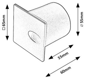 Rabalux 71169 - LED Kültéri lépcsőmegvilágító BOVEN LED/3W/230V IP54 fekete