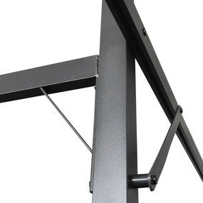 antracitszürke pergola behúzható tetővel 589 x 292 x 230 cm