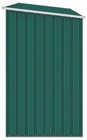 zöld horganyzott acél kerti tűzifatároló 245 x 98 x 159 cm