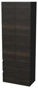 Fürdőszobaszekrény magas SAT Cube Way 60x163x33 cm barna matt CUBE3DV602D2ZHP