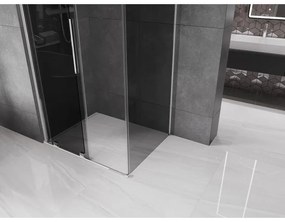Mexen Velar, zuhanykabin tolóajtóval 110 x 80 cm, 8mm szürke üveg, króm, 871-110-080-41-01