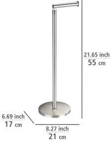 WENKO 22985100 - WC-papírtartó 21x55 cm rozsdamentes acél/ezüst