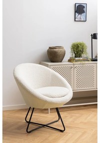 Center kémfehér műgyapjú fotel - Actona