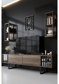TV szekrény Chrome Line - Walnut, Black