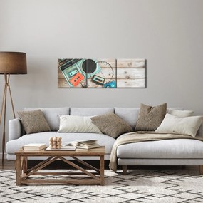 Kép - retro rádió (órával) (90x30 cm)