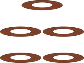 vidaXL Alkalmas lapos fa gyűrűkhez 5 pcs Barna Ø30 / 60 cm