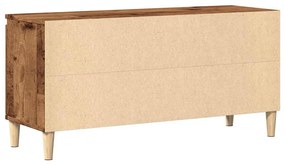 antik fa színű szerelt fa TV-szekrény 102 x 35 x 50 cm