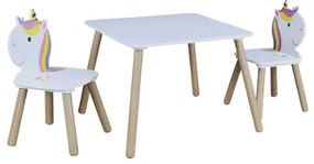 Unikornis gyerek asztal székkel
