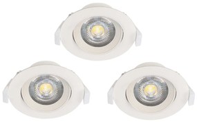 Eglo 32896 Sartiano beépíthető lámpa, 3db/csomag, süllyesztett, billenthető, fehér, 3X470 lm, 3000K melegfehér, beépített LED, 3x5W, IP20