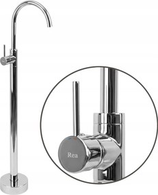 Padlómosdó csaptelep Króm 107,5 cm Rea Lungo Mozgatható kifolyócső 20 cm