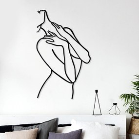 Fém fali dekoráció, Woman Lines