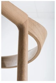 Muna étkezőszék tömör tölgyből, kékesszürke ülőrésszel - Gazzda