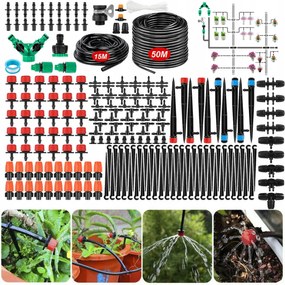 Öntözőrendszer A Zöldséges Üvegház Kertjéhez Az Ágyásokhoz Csepegtető Gyep