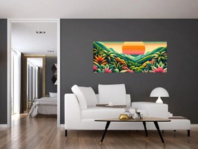 Kép - Színes naplemente (120x50 cm)