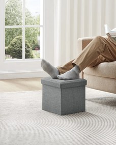 Tárolóhelyes puff OTTOMAN 30x30 cm, szürke