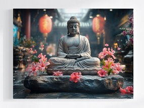 Vászonkép Canvas Vallás Buddhizmus Szobor Buddha Templom 80x60