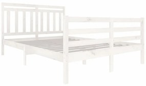 vidaXL fehér tömör fa ágykeret 140 x 200 cm