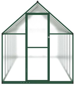 zöld alumínium melegház alapvázzal 445x169x195 cm