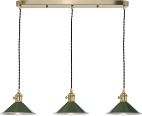 Dar Lighting vintage függeszték hadano sárgaréz olíva darhad3640-07