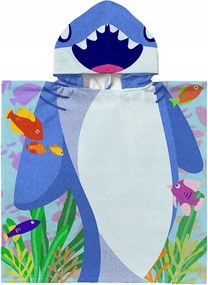 Poncsó Gyerek Kapucnis Törölköző 60x120 Strand Gyorsan Száradó Medence