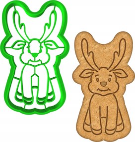 Karácsonyi Forma Mézeskalács lyukasztó Karácsony Rénszarvas 8cm