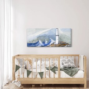 Világítótorony festményének képe (120x50 cm)