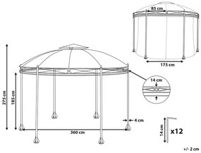Kerti pavilon SAFOR (sötétszürke). 1026764