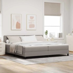 Boxspring ágy matraccal matracmal Tópszínű 200 x 200 cm szövet