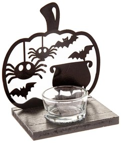 Fa gyertyatartó Halloween mintával Happy Halloween – Dakls